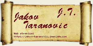 Jakov Taranović vizit kartica